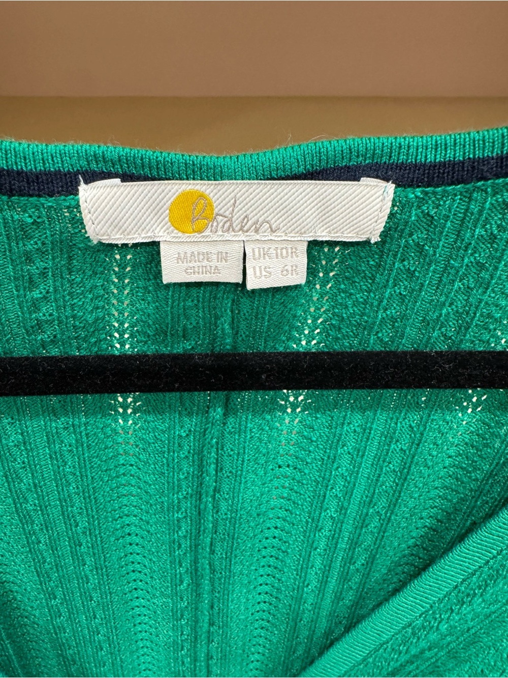 Boden Green Twist-Knot V-Neck Knit Dress - Picture 3 of 4